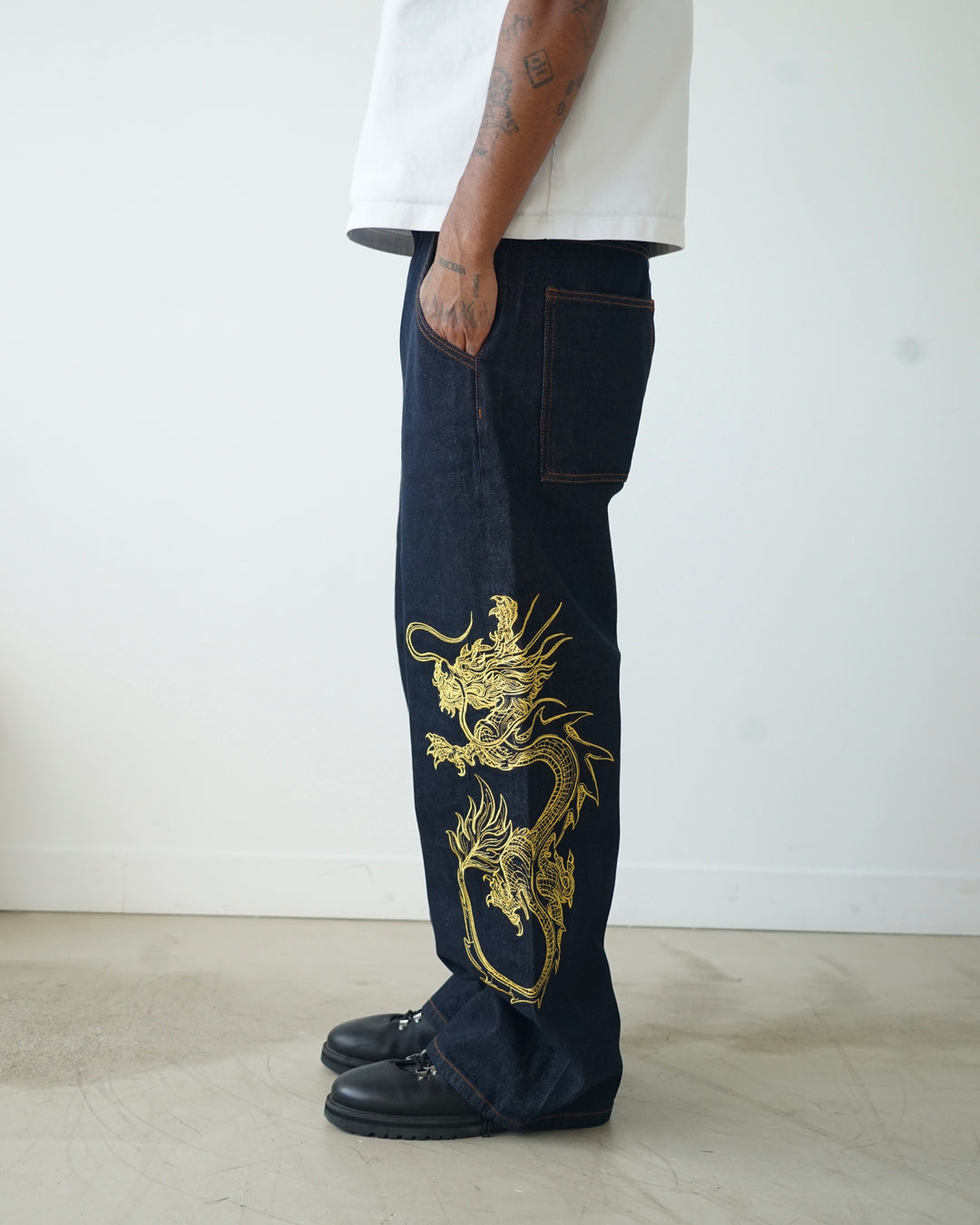Chinese Dragon Denim Jeans