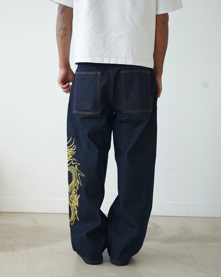 Chinese Dragon Denim Jeans