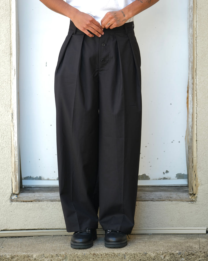 Wide Leg Pleated Trousers