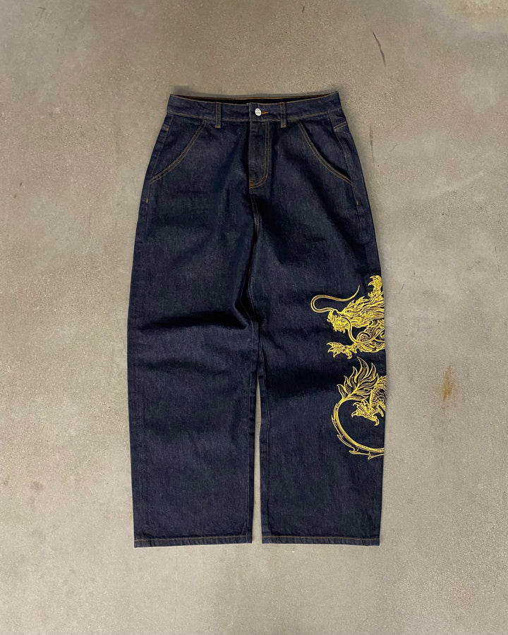 Chinese Dragon Denim Jeans
