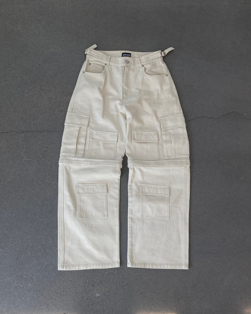 TW CARGO PANTS ベージュ versace-teen-boys-beige-cotton