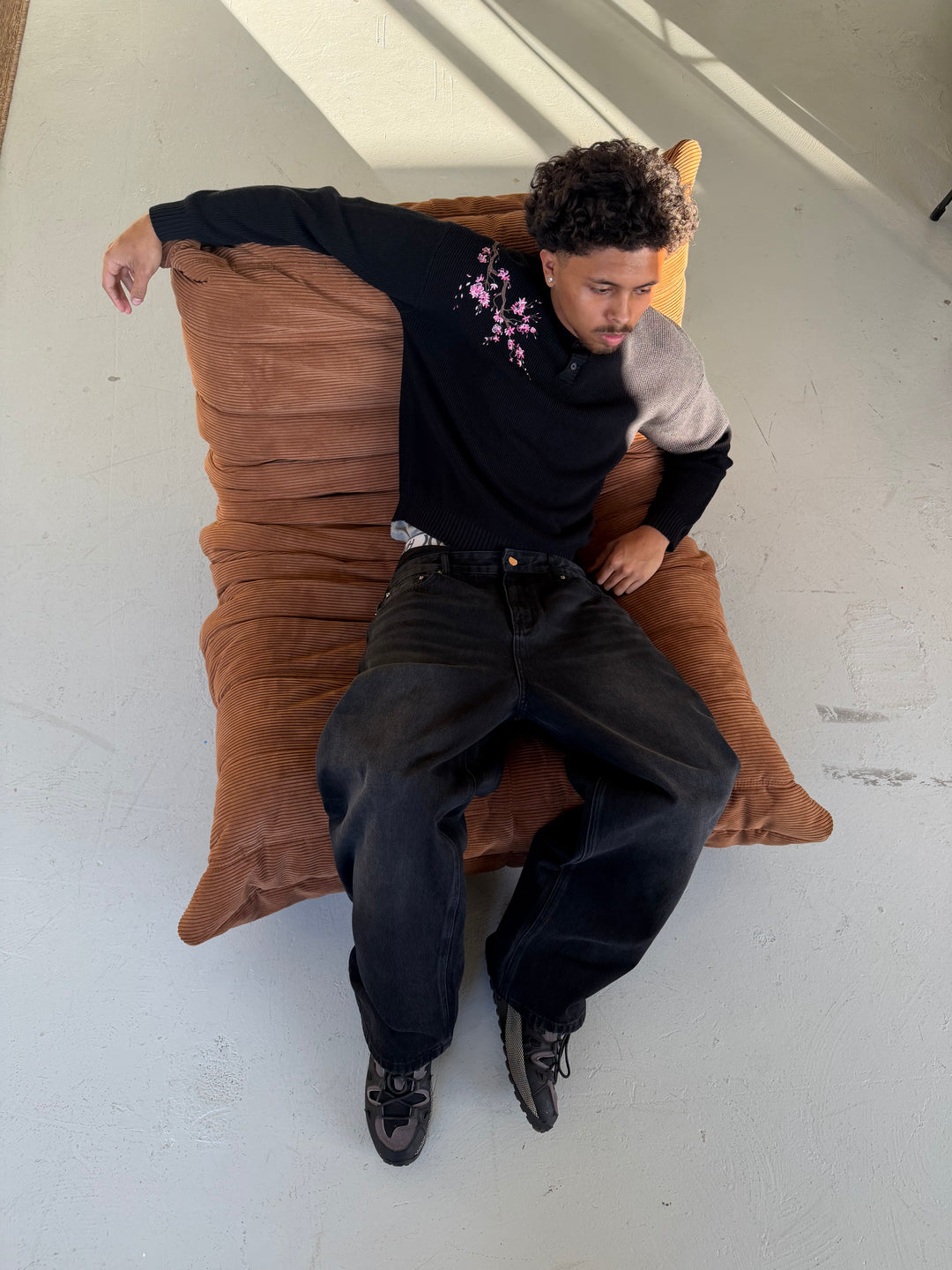 Cherry Blossom Henley Knit