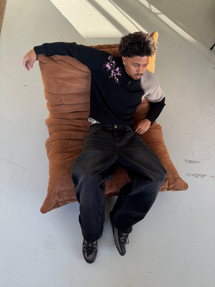 Cherry Blossom Henley Knit