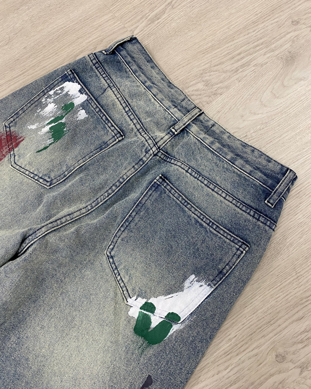 Canvas Distressed Denim Jeans