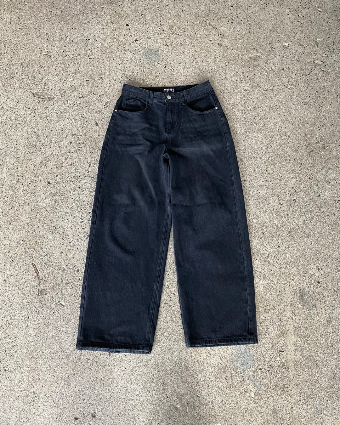 Midnight Black Distressed Denim Jeans