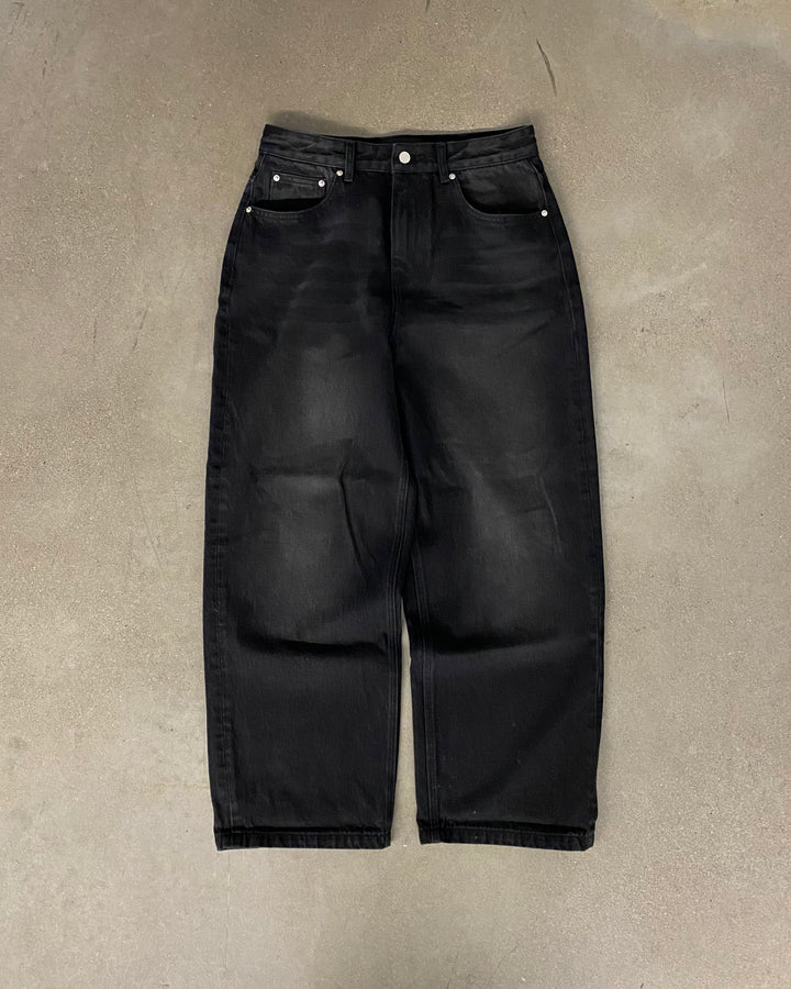 Midnight Black Distressed Denim Jeans