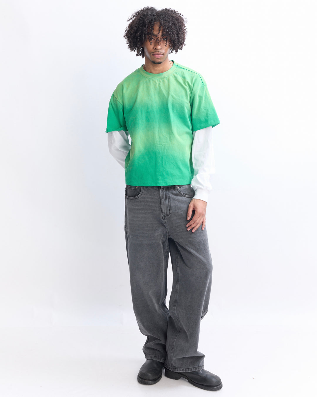 Stone Grey Distressed Denims